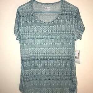 Marmot woman’s Katie SS  shirt sz L NWT blue print